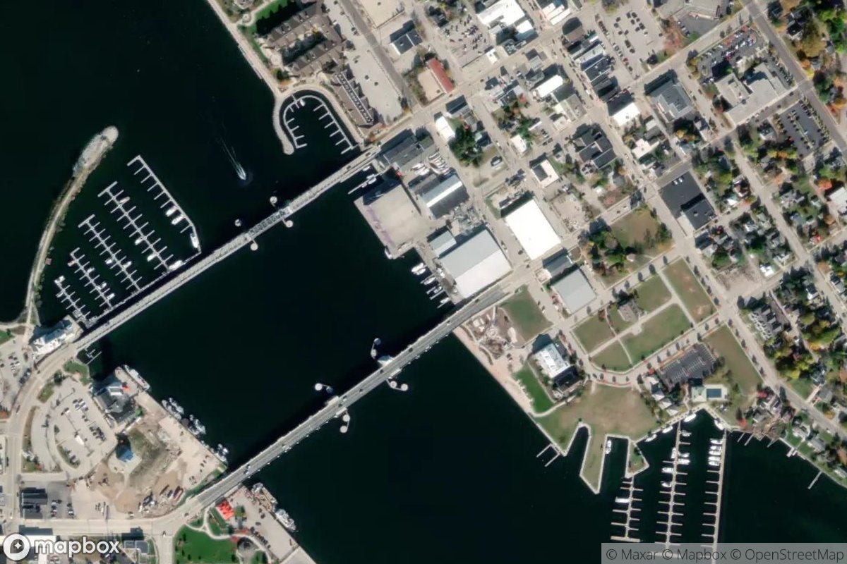 Satellite view of Marina at 44.8316, -87.3782