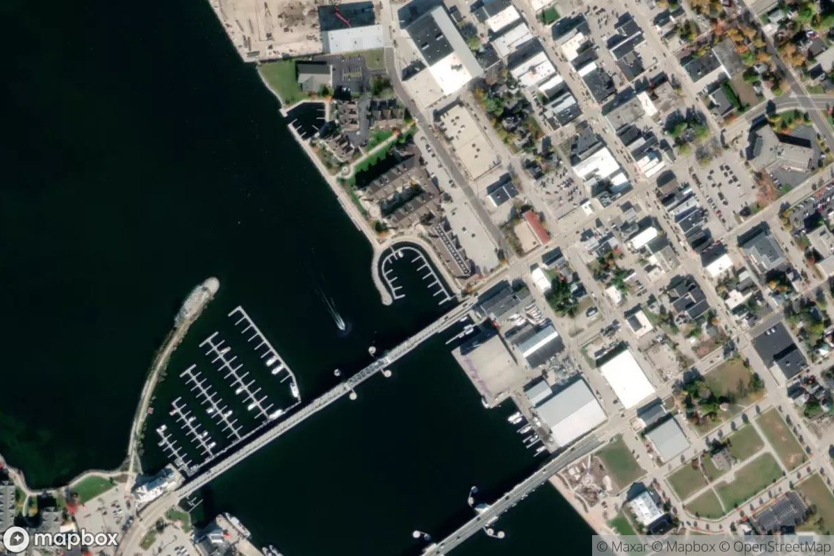 Satellite view of Marina at 44.8333, -87.3798