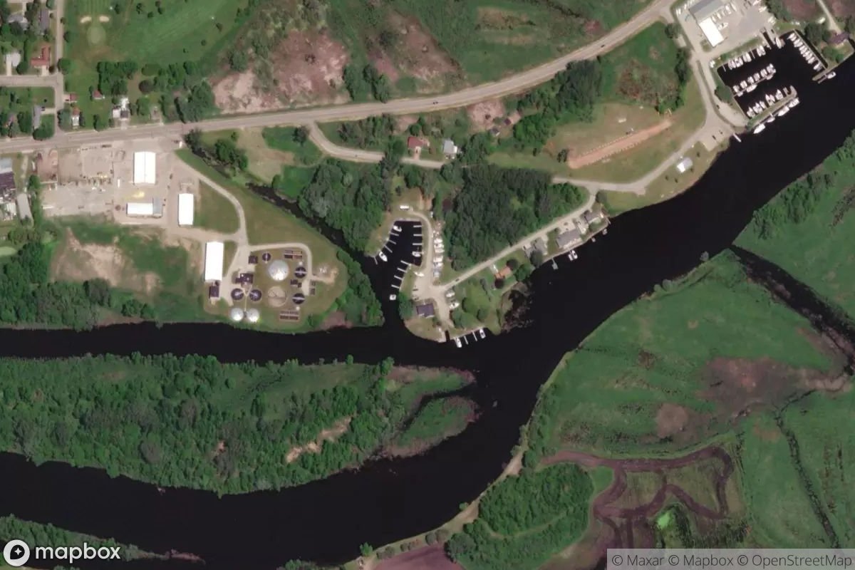 Satellite view of Marina at 44.8860, -87.8515