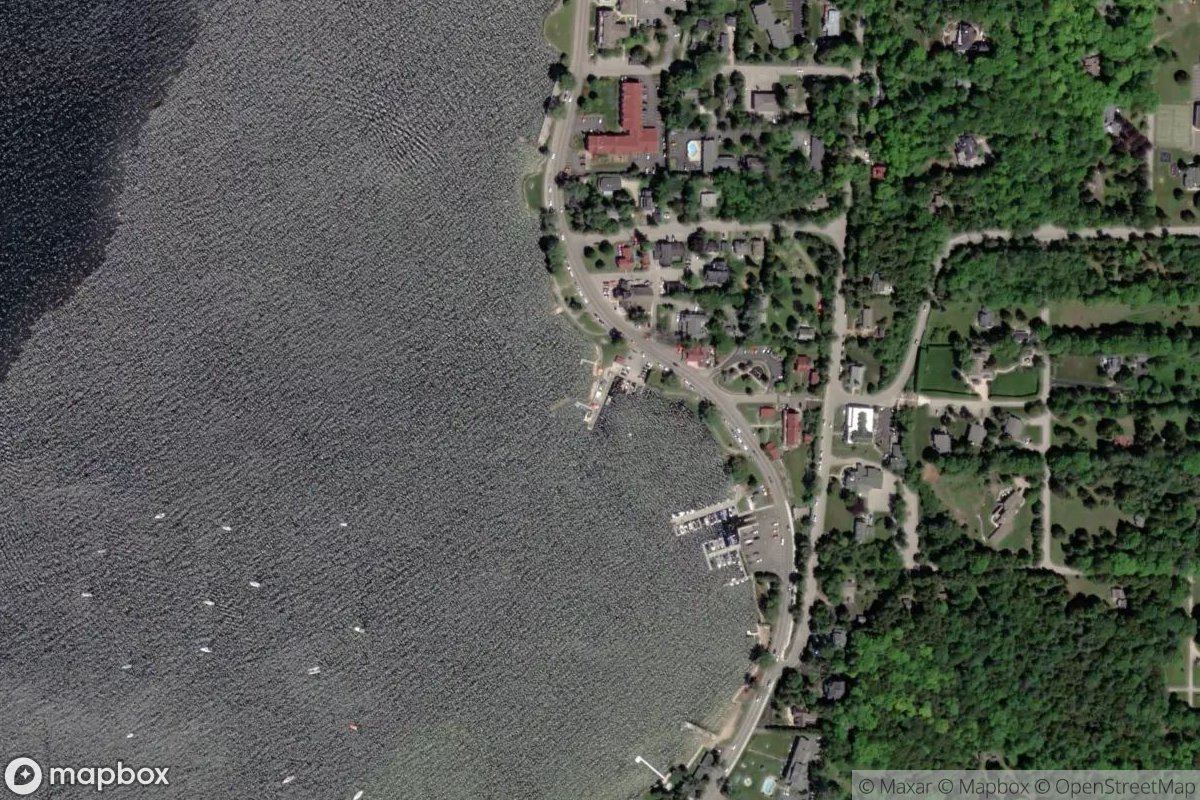 Satellite view of Marina at 45.1554, -87.1717
