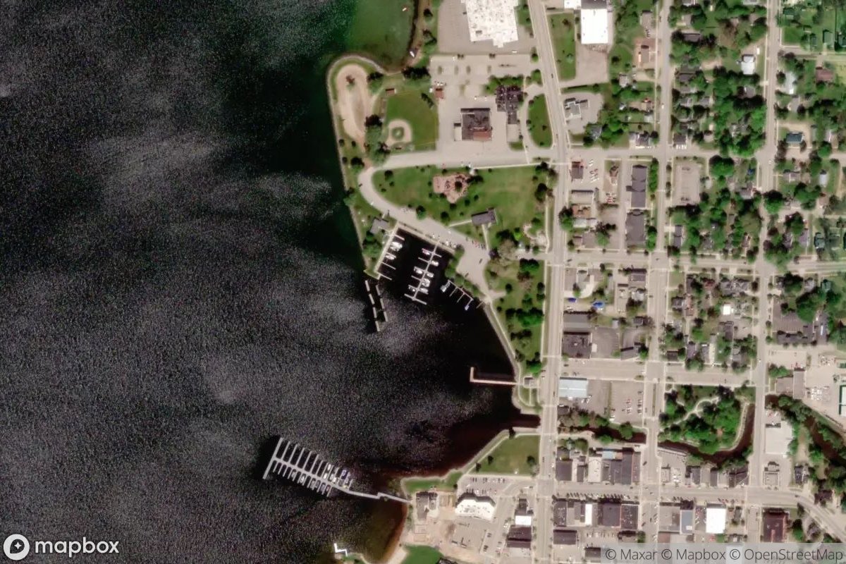 Satellite view of Marina at 45.2159, -85.0167