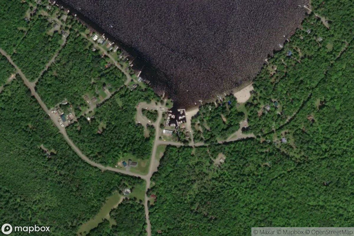 Satellite view of Marina at 45.2504, -69.2399