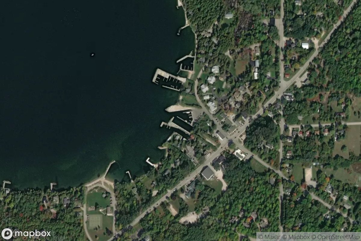 Satellite view of Marina at 45.2544, -87.0751