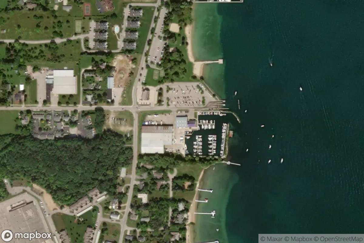 Satellite view of Marina at 45.3019, -85.2482