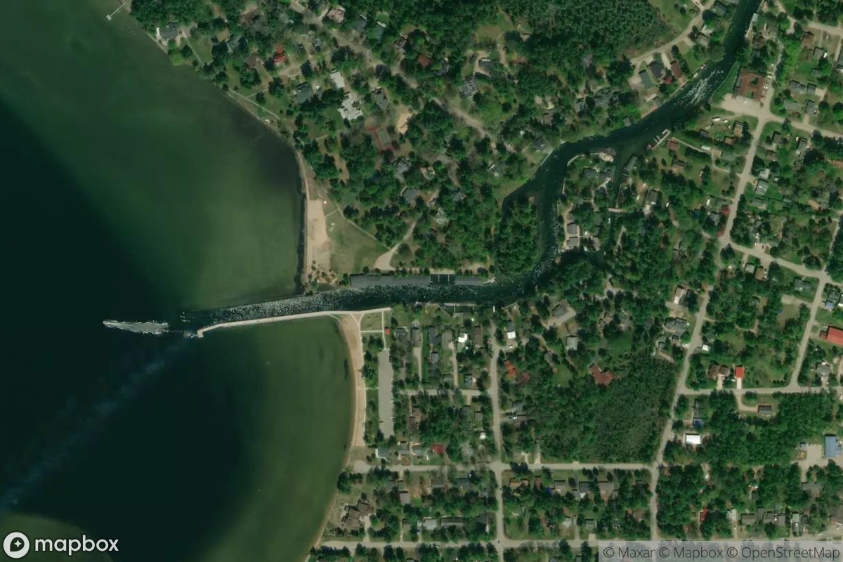 Satellite view of Marina at 45.4105, -84.6205