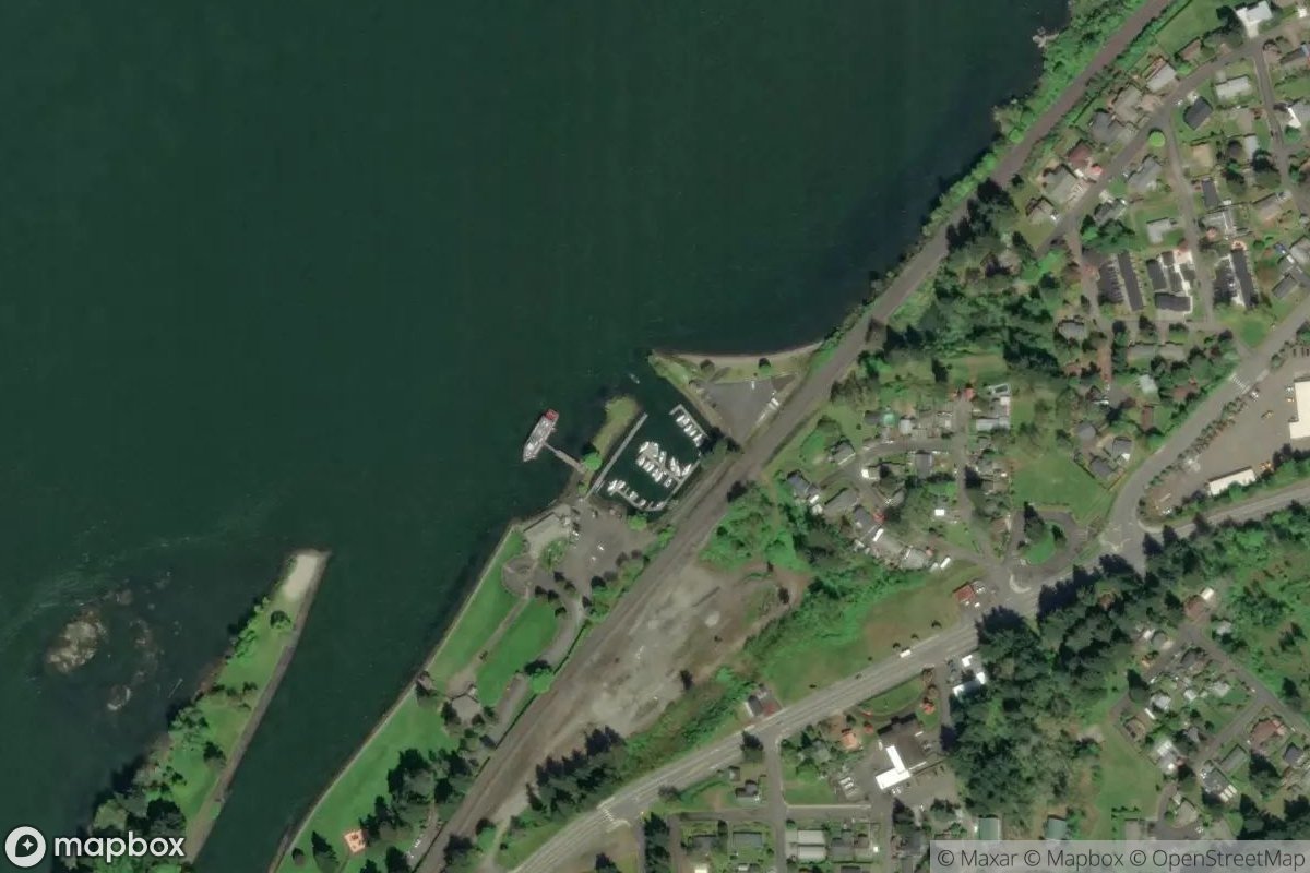 Satellite view of Marina at 45.6718, -121.8919