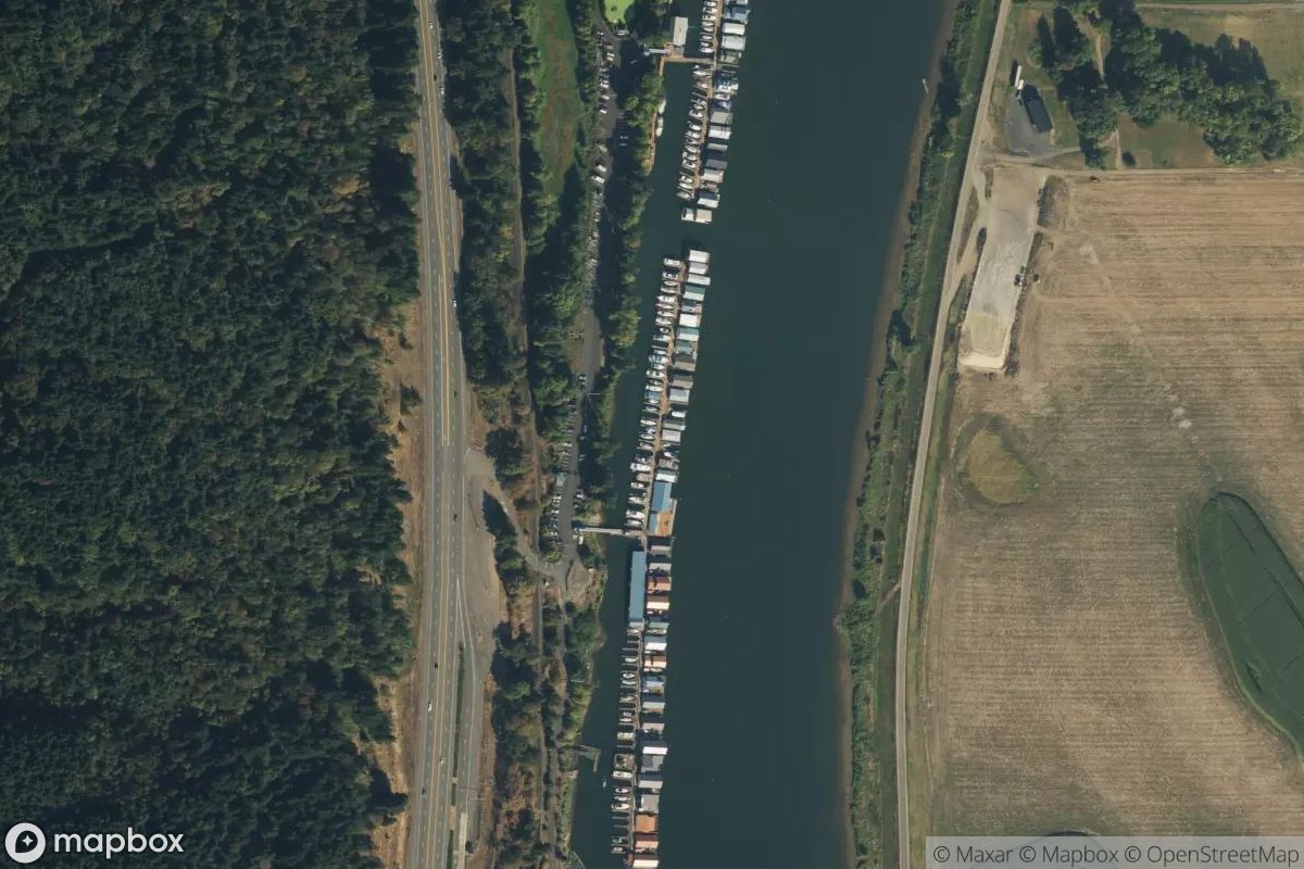 Satellite view of Marina at 45.6978, -122.8691