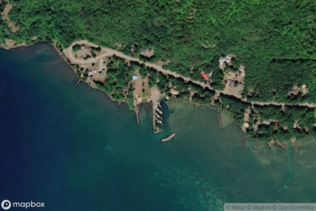 Satellite view of Marina at 46.5275, -84.5823