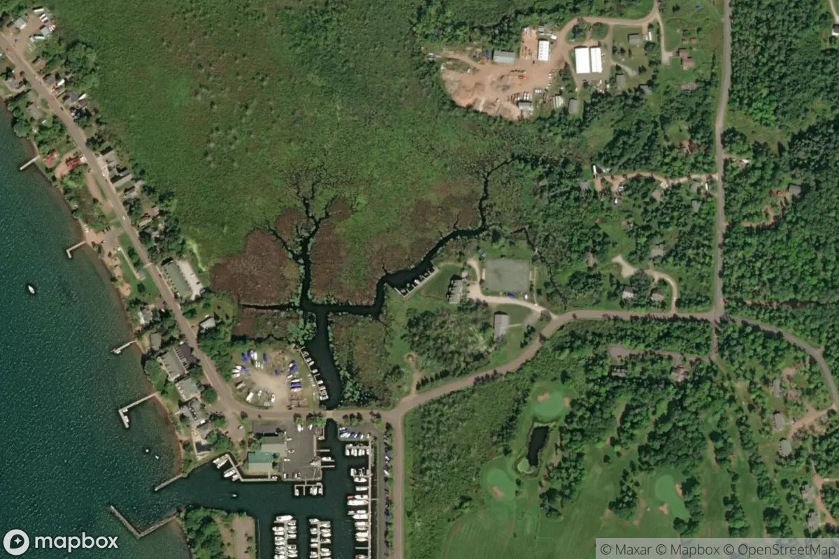 Satellite view of Marina at 46.7749, -90.7792