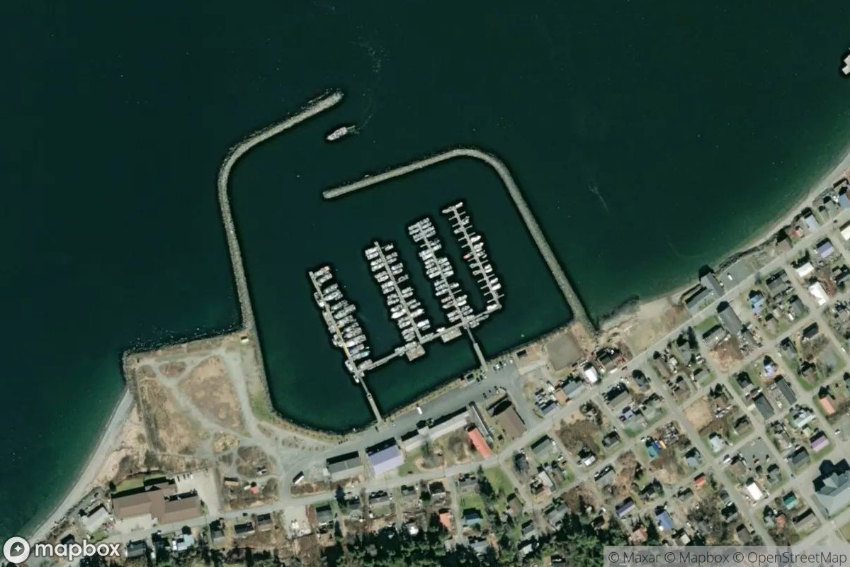 Satellite view of Marina at 55.1295, -131.5842