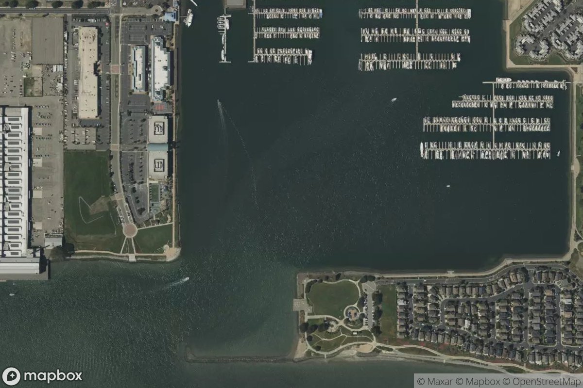 Satellite view of Marina Bay