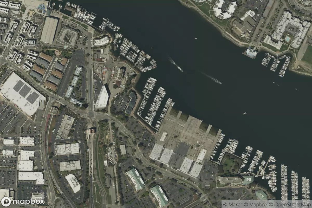 Satellite view of Marina Village Yacht Harbor - West Basin