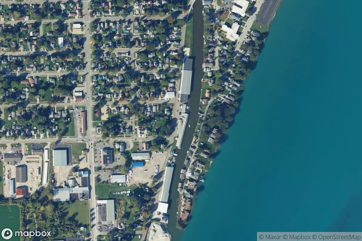 Satellite view of Marine City Marina
