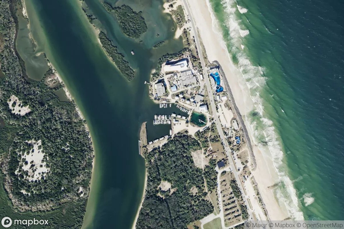 Satellite view of Marineland Marina