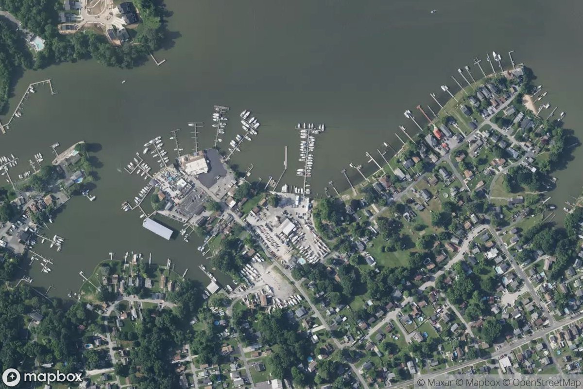 Satellite view of Markley's Marina