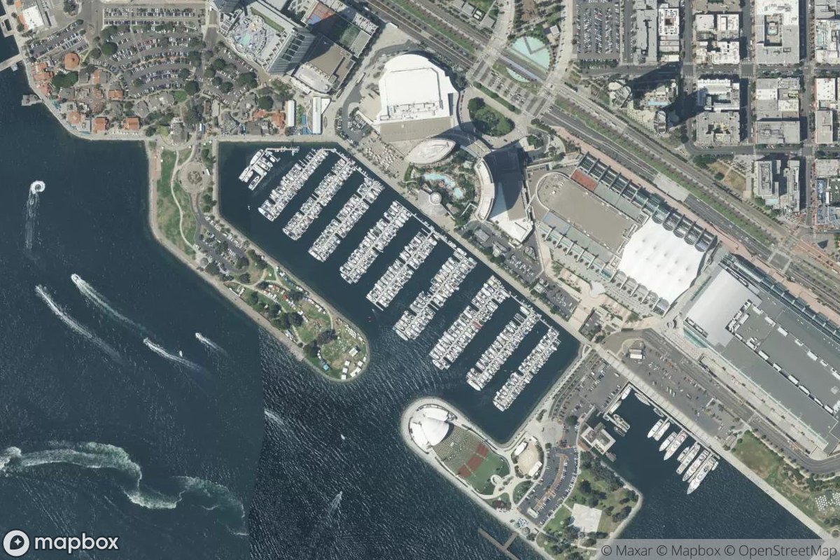 Satellite view of Marriot Marquee Marina