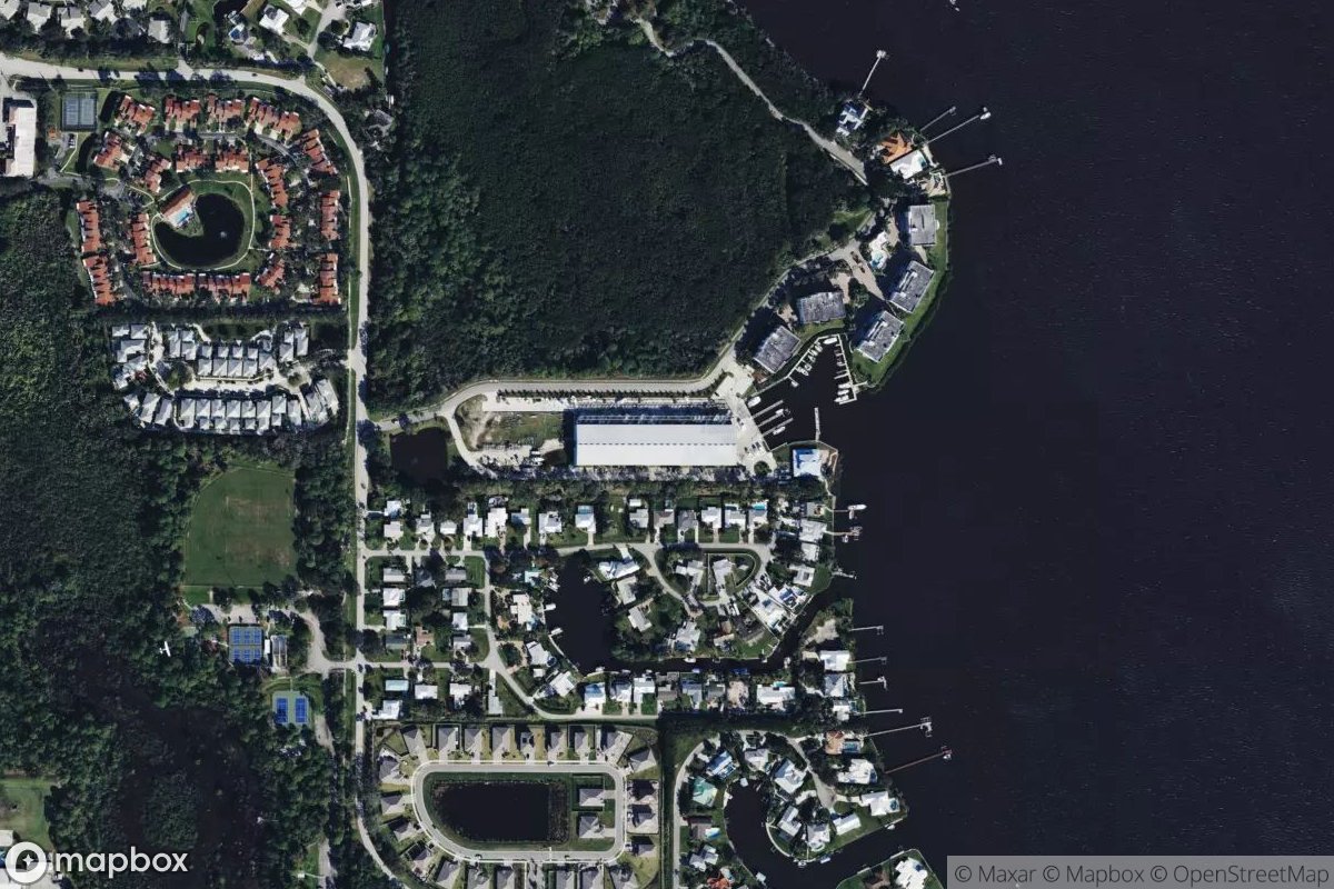 Satellite view of Martin County Marina