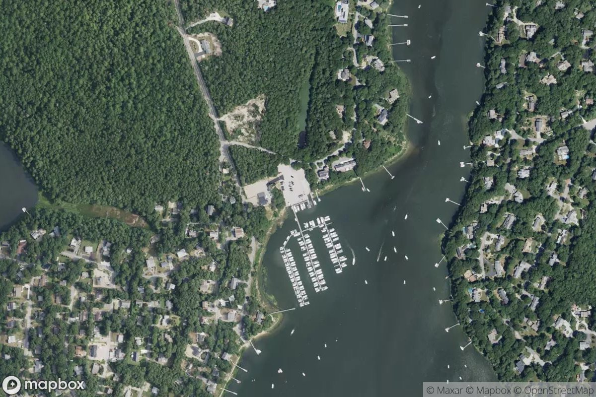 Satellite view of Mashpee Neck Marina