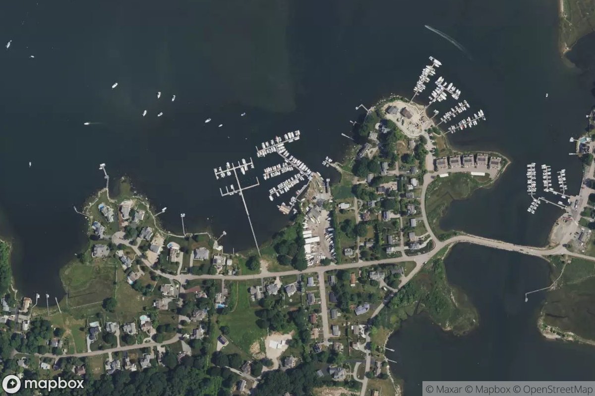 Satellite view of Mason Island Marina