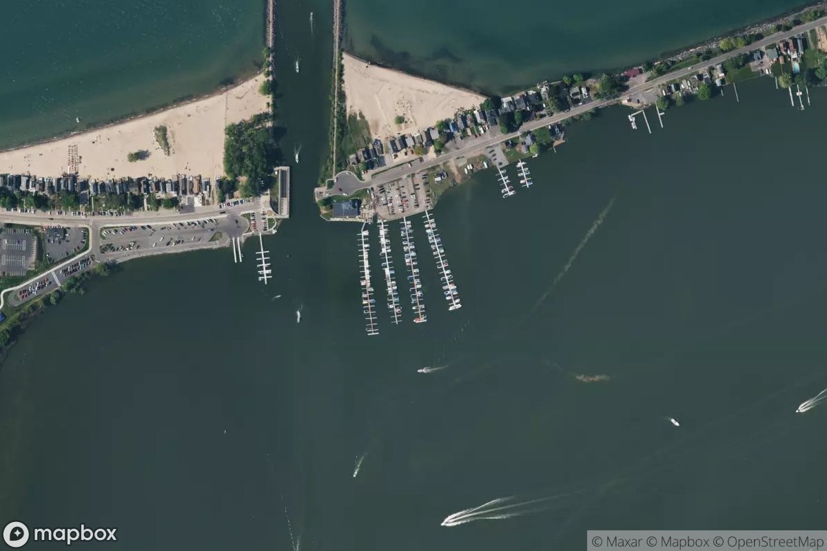 Satellite view of Mayer's Marina