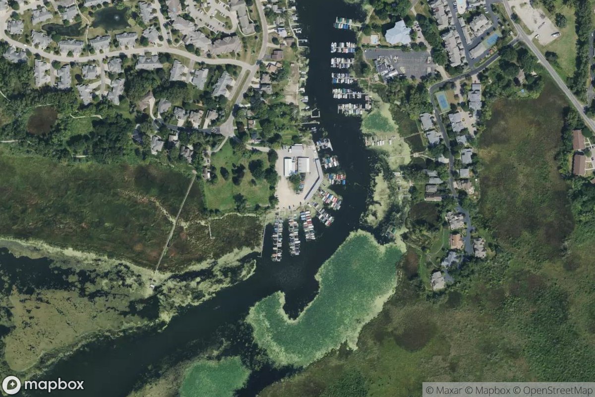 Satellite view of Mazanet Marina