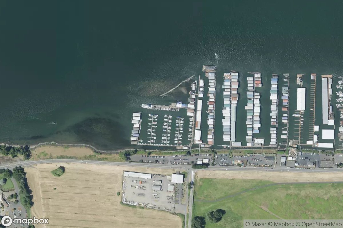 Satellite view of McCuddy's Marine Drive Moorage