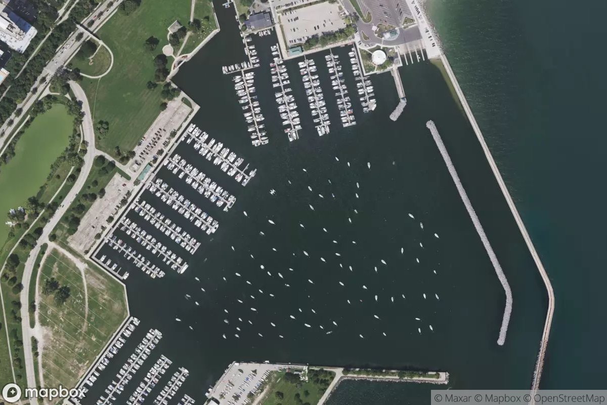 Satellite view of McKinley Marina
