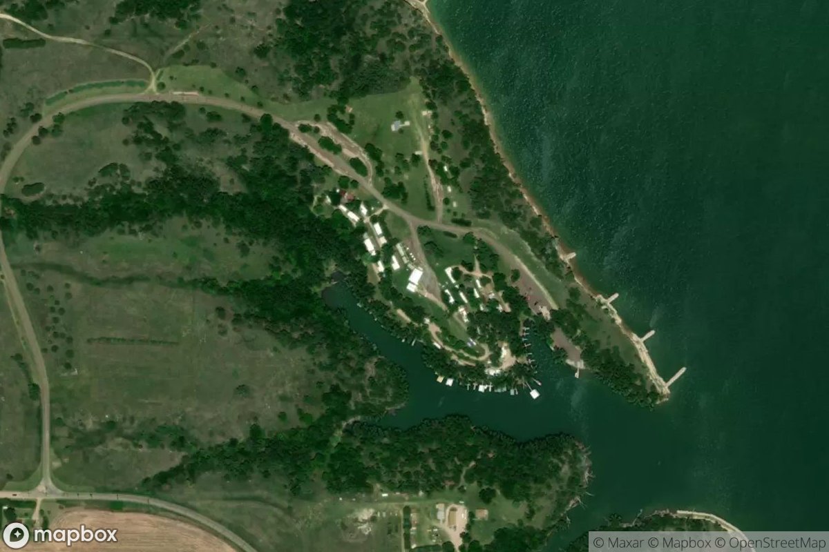 Satellite view of Medicine Creek Marina and Bait Shop