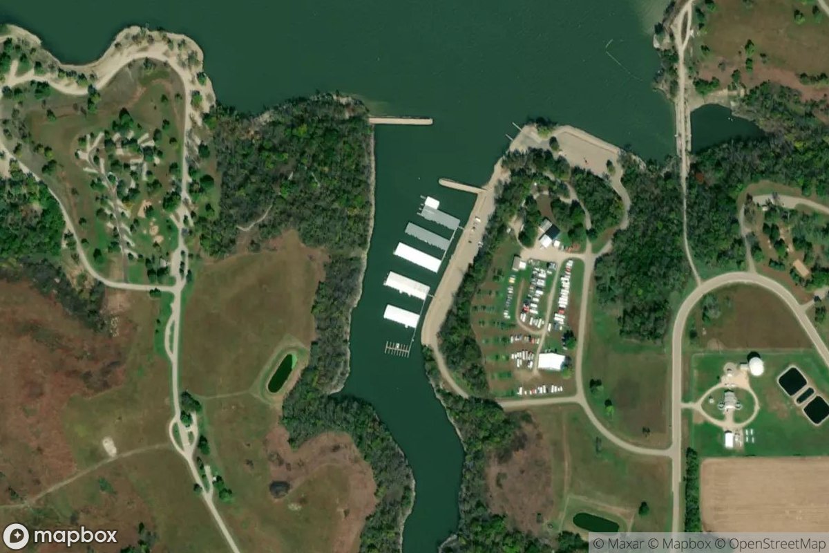 Satellite view of Melvern Lake Marina