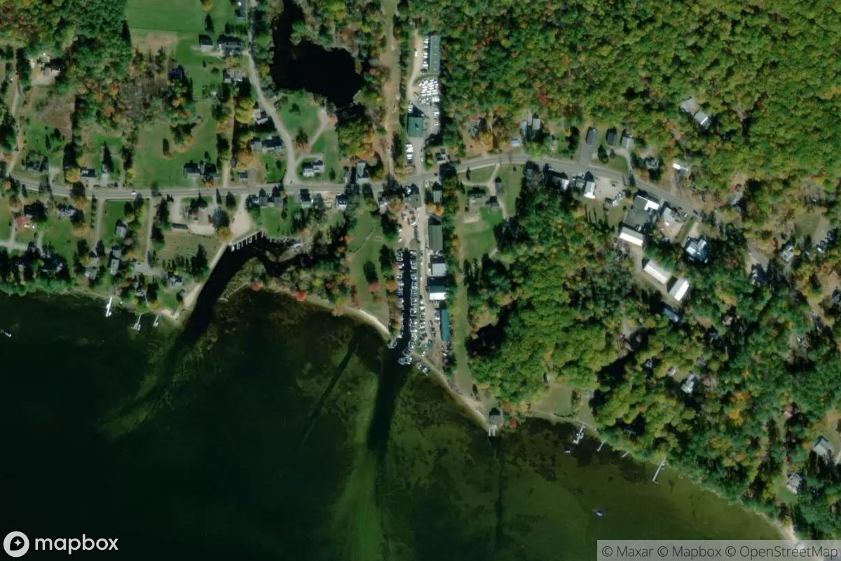 Satellite view of Melvin Village Marina