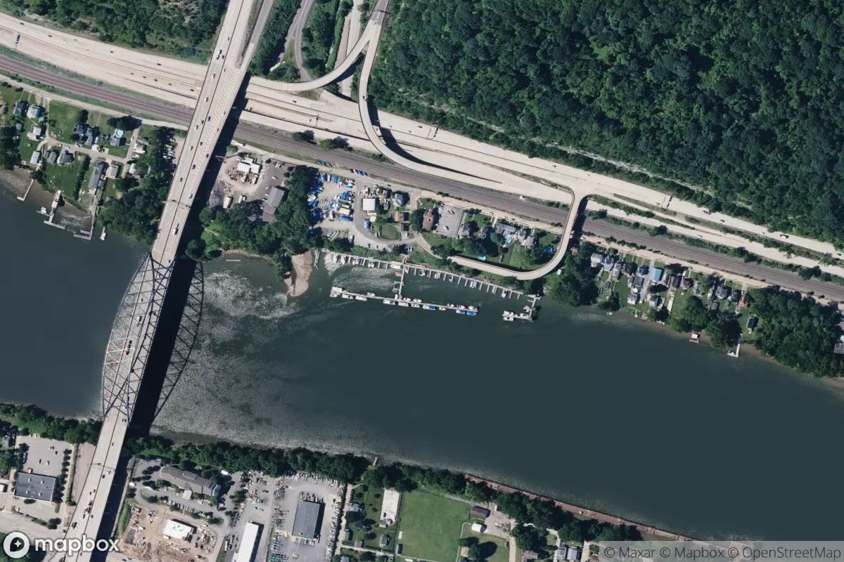 Satellite view of Midway Marine Marina