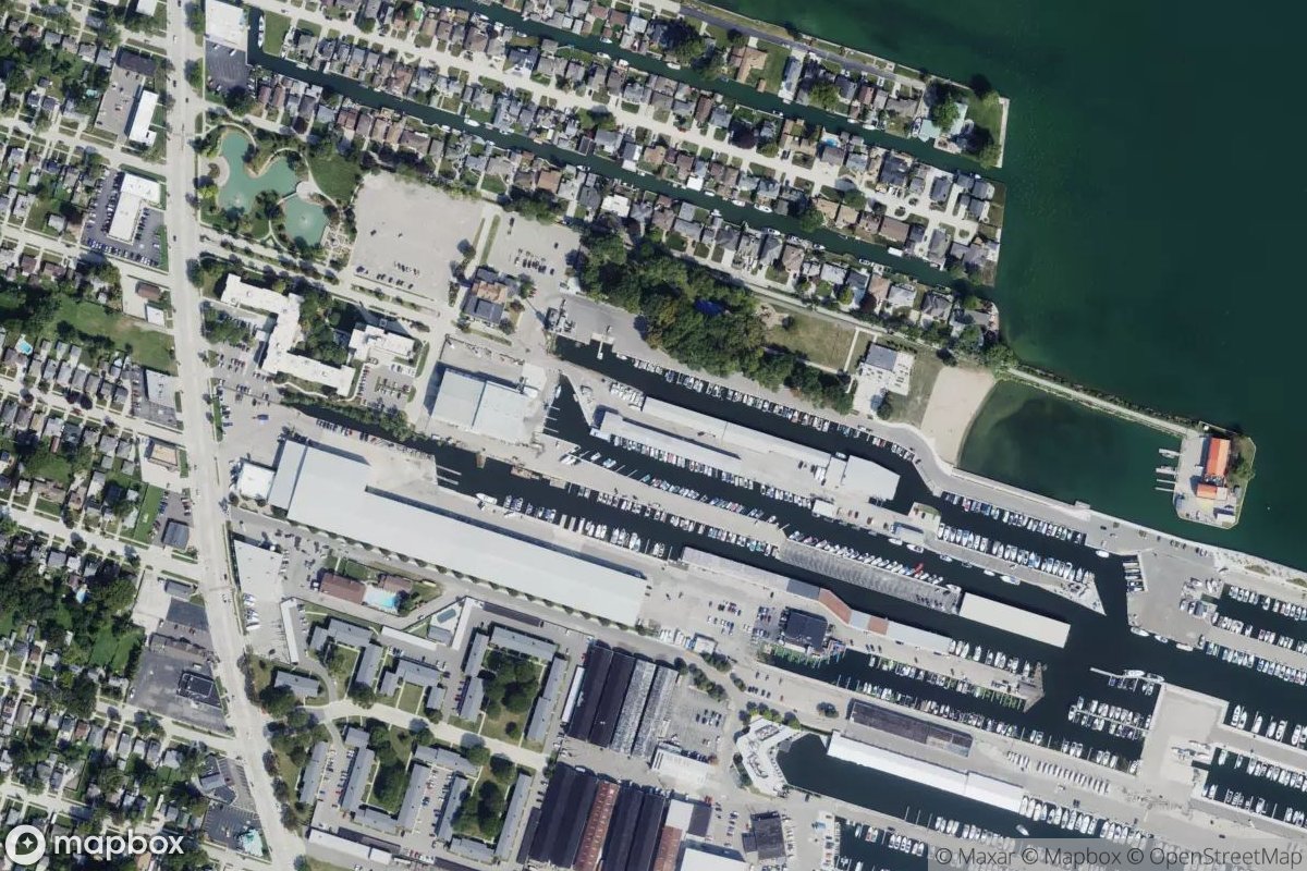 Satellite view of Miller Marina