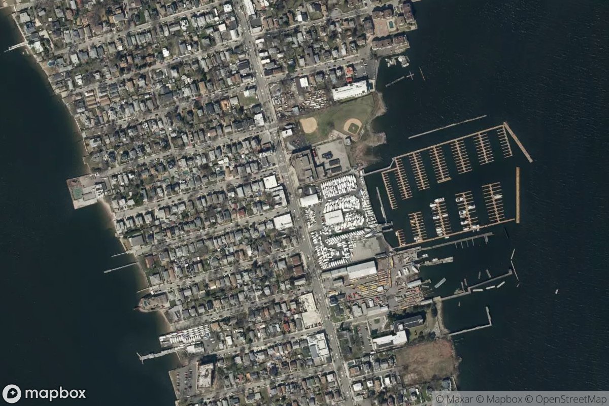 Satellite view of Minneford Marina