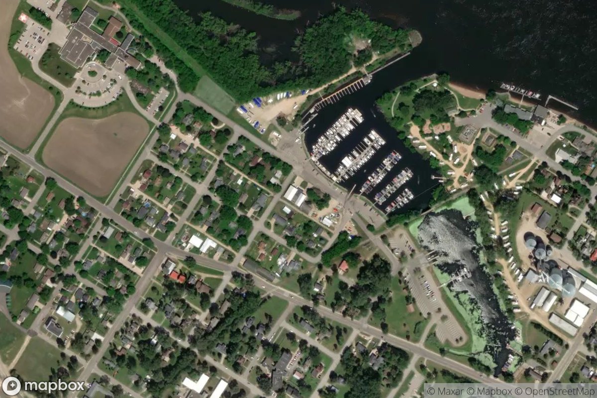 Satellite view of Mississippi Parkside Marina
