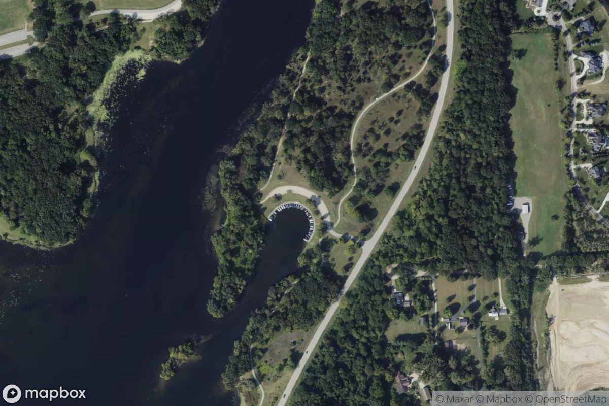 Satellite view of Mitten Bay Marina