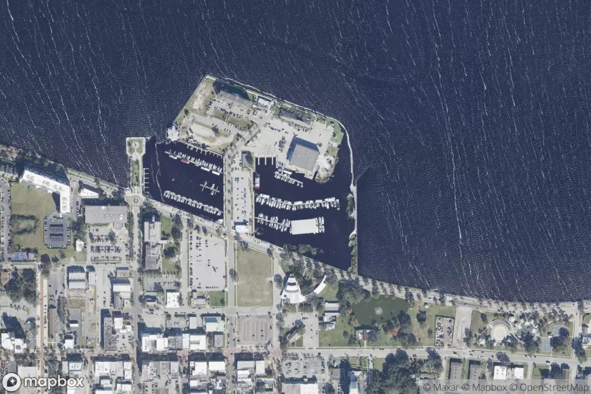 Satellite view of Monroe Harbour Marina
