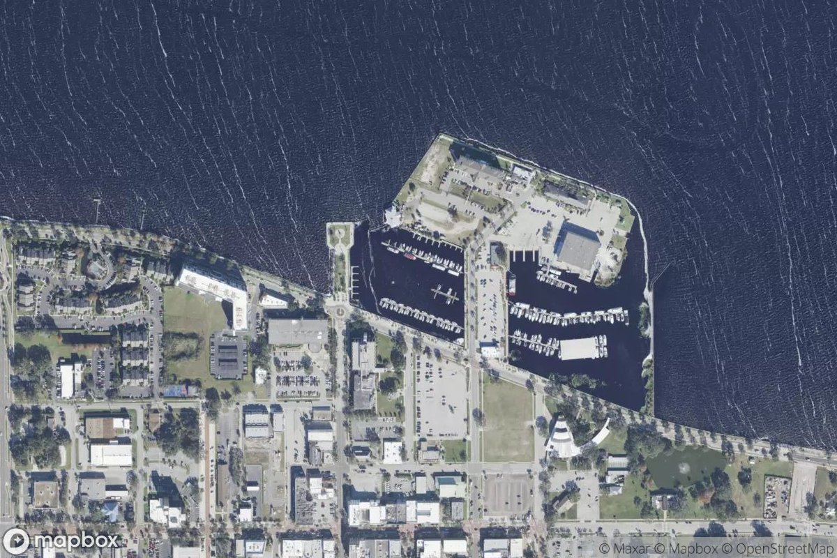 Satellite view of Monroe Harbour Marina