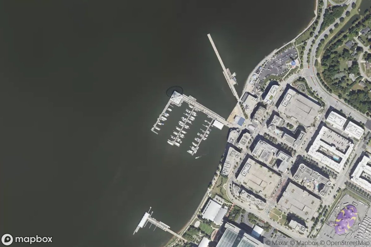 Satellite view of National Harbor Marina
