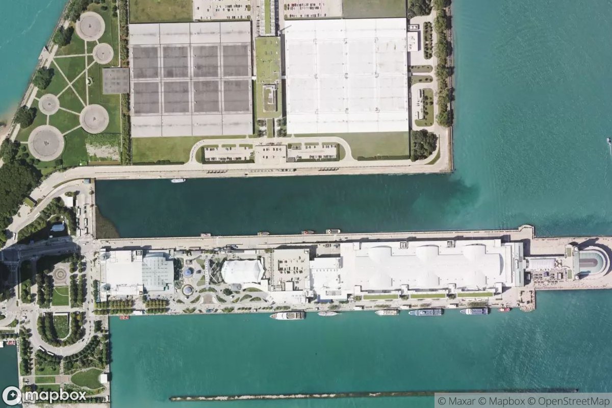 Satellite view of Navy Pier Marina
