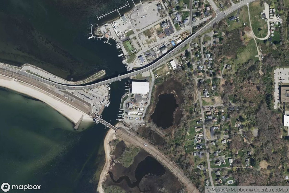 Satellite view of Niantic Bay Boathouse