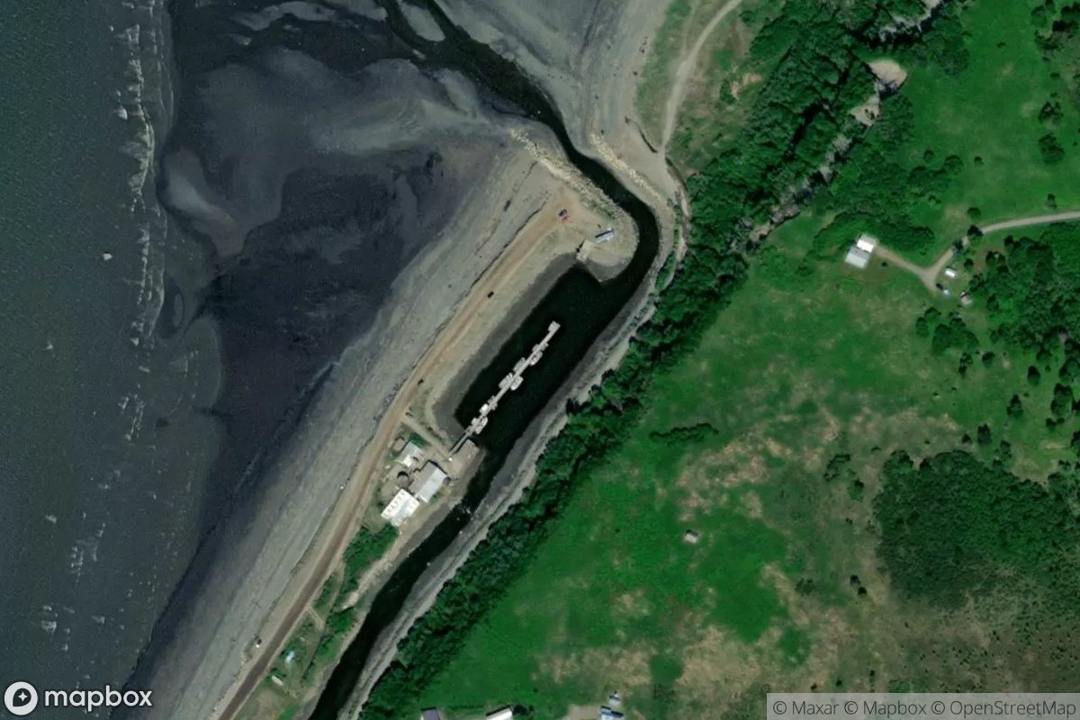 Satellite view of Ninilchik Harbor