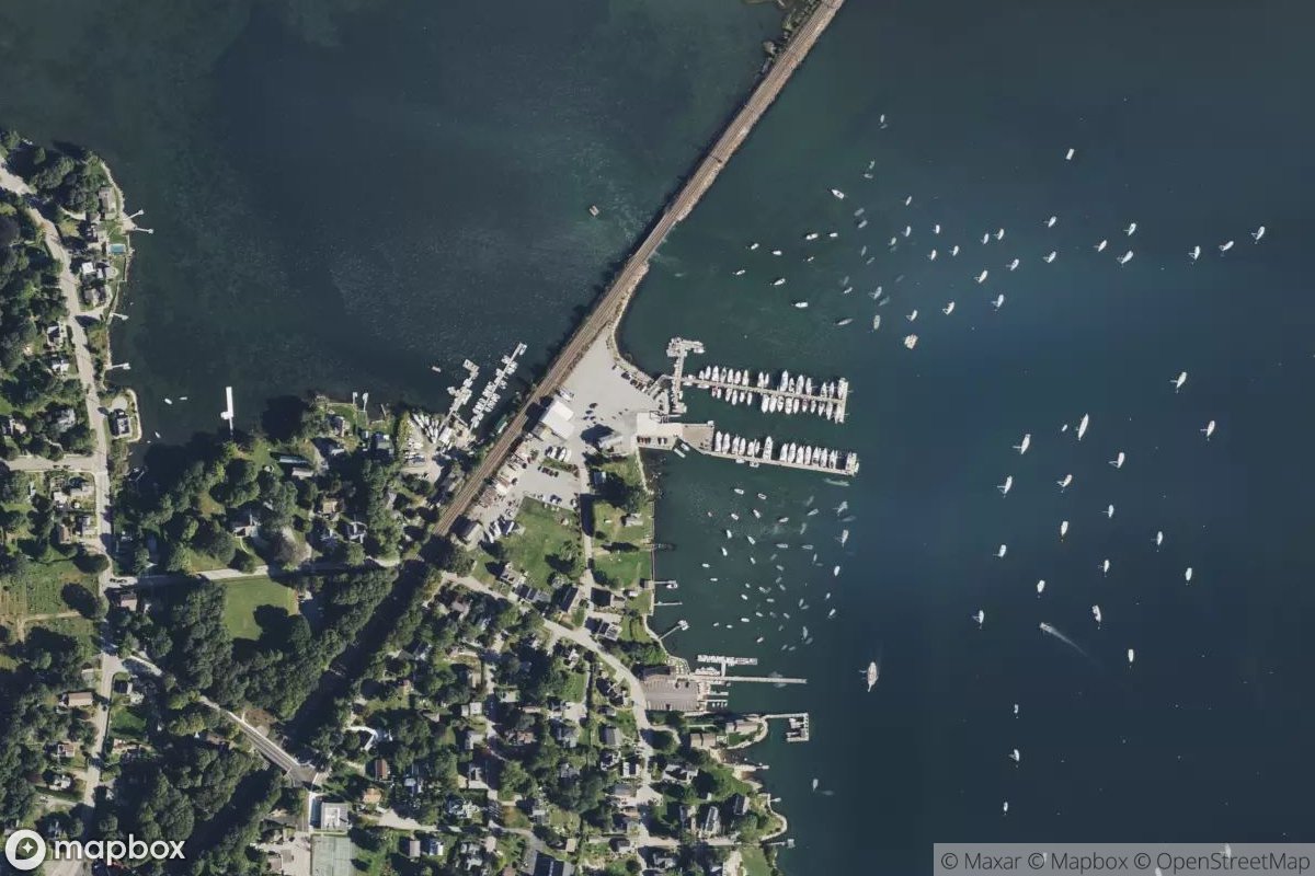 Satellite view of Noank Village Boatyard