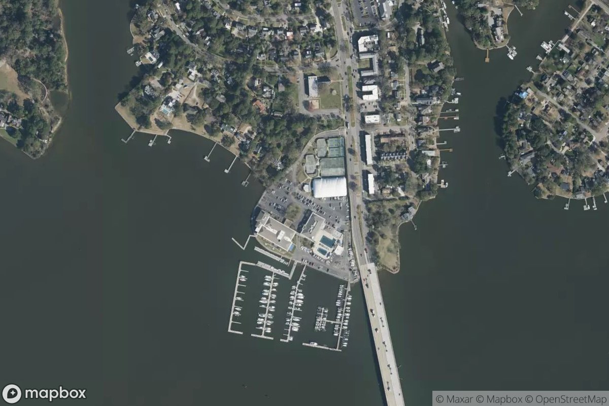 Satellite view of Norfolk Yacht and Country Club