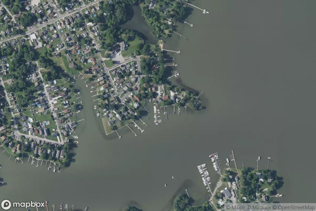 Satellite view of Norman Creek Marina
