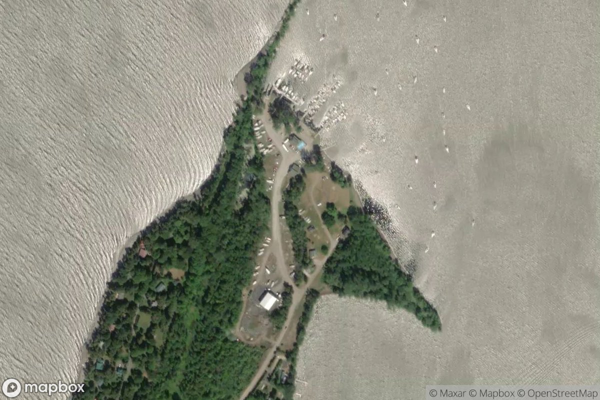 Satellite view of North Hero Marina