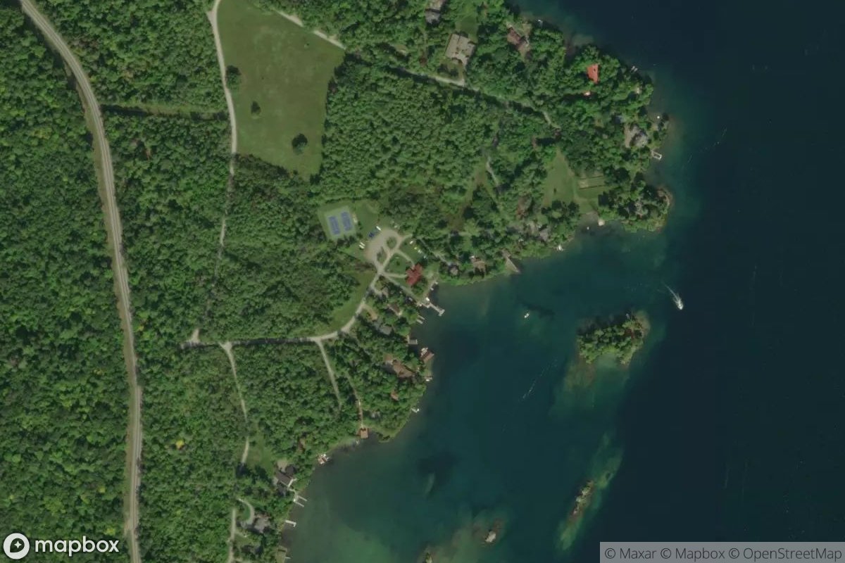 Satellite view of Northern Lake George Yacht Club