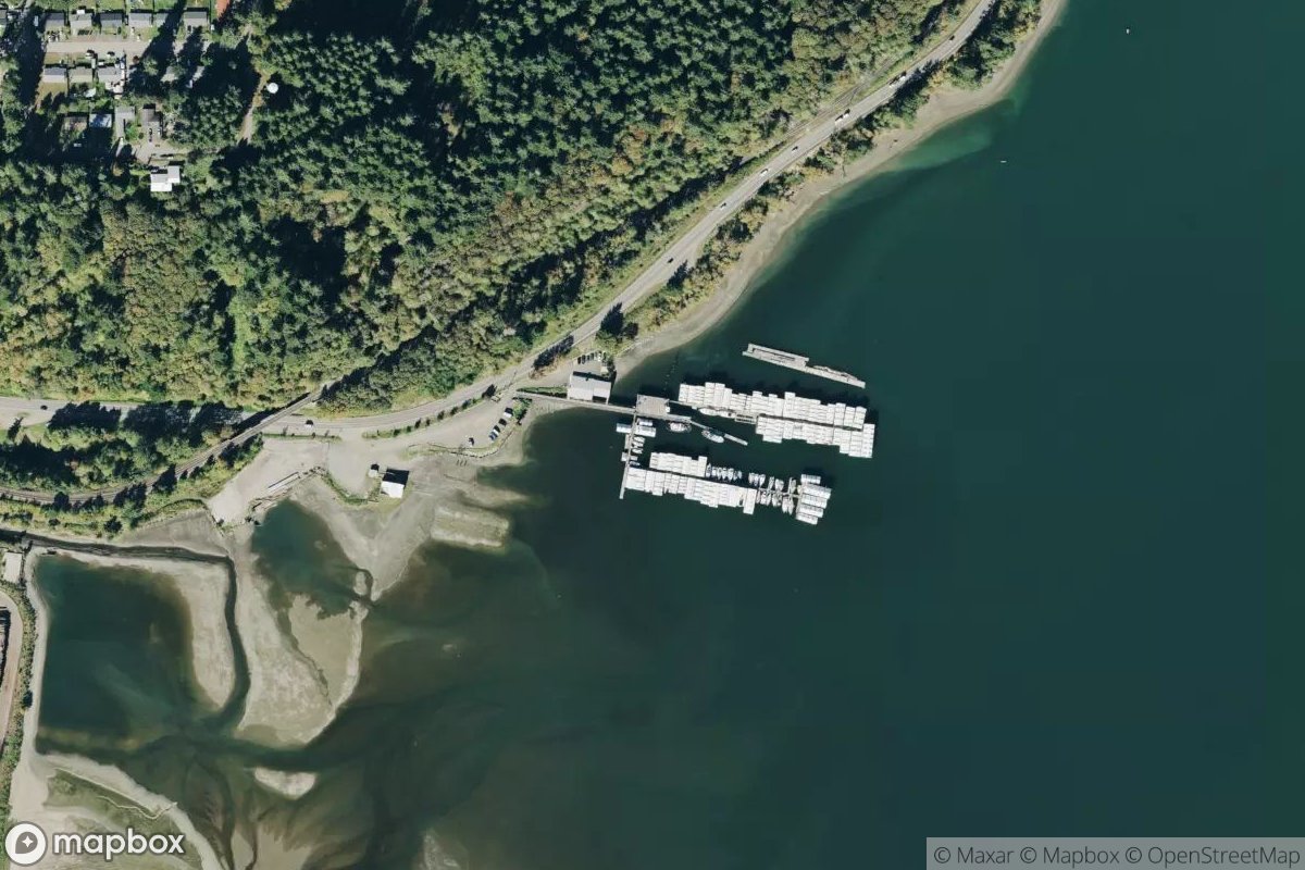 Satellite view of Oakland Bay Marina