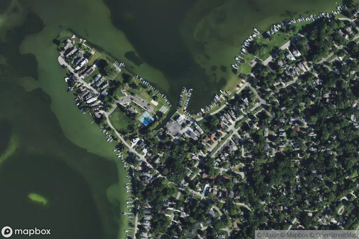 Satellite view of Oakland County Boat Club