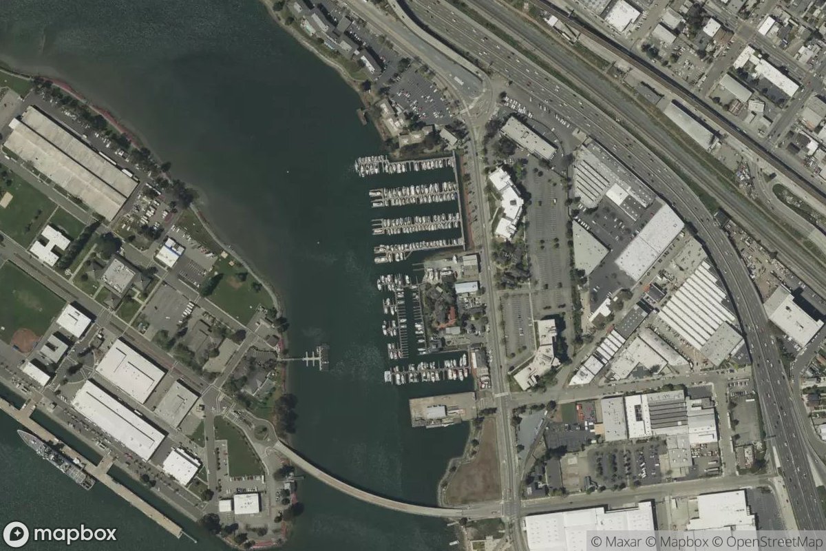 Satellite view of Oakland Marinas - Central Basin