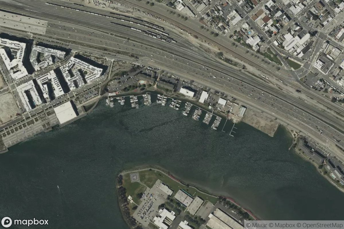 Satellite view of Oakland Marinas - North Embarcadero Cove
